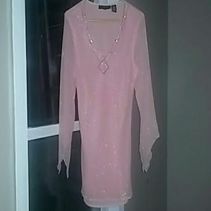 Peach silk blouse